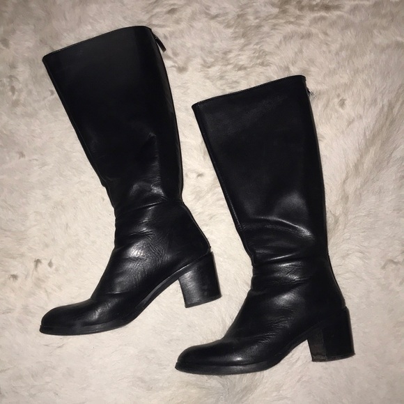 Stellemonde Black Leather Boots - Picture 1 of 3